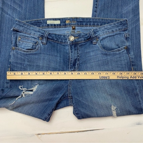 Kut from the Kloth Boyfriend Mid Rise Jeans Ripped Well Loved Women Size 10 - Picture 7 of 16